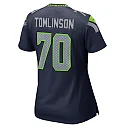 Zennovawear Women's Seattle Seahawks Laken Tomlinson College Navy Game Jersey
