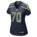 Zennovawear Women's Seattle Seahawks Laken Tomlinson College Navy Game Jersey