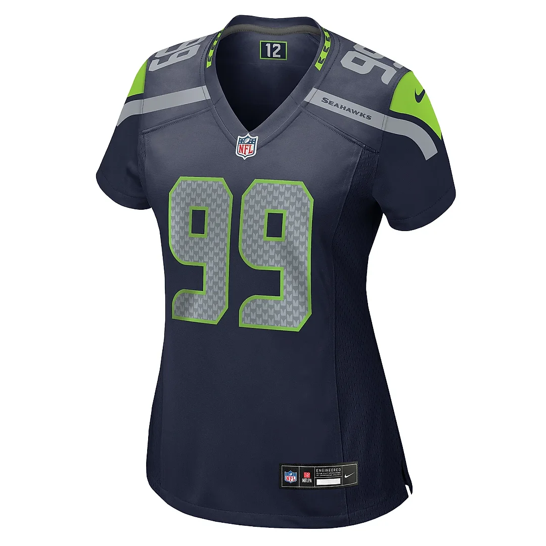 Zennovawear Women's Seattle Seahawks Leonard Williams College Navy Game Jersey