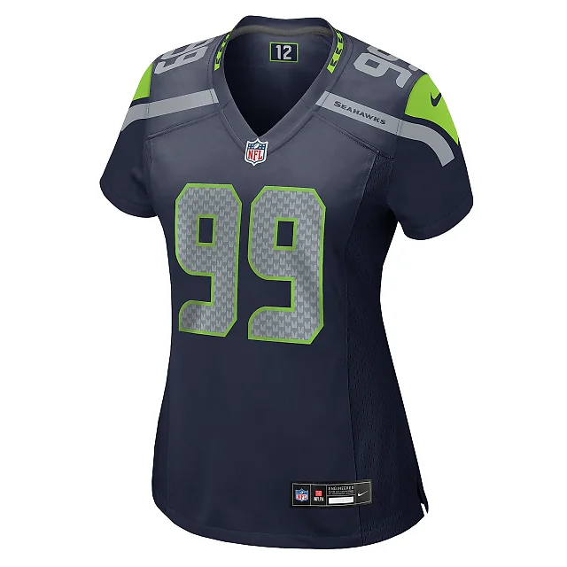 Zennovawear Women's Seattle Seahawks Leonard Williams College Navy Game Jersey