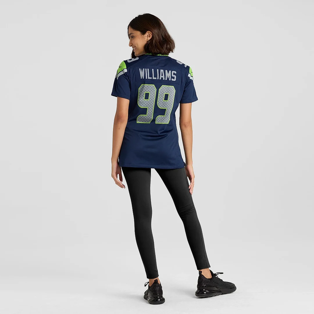 Zennovawear Women's Seattle Seahawks Leonard Williams College Navy Team Game Jersey