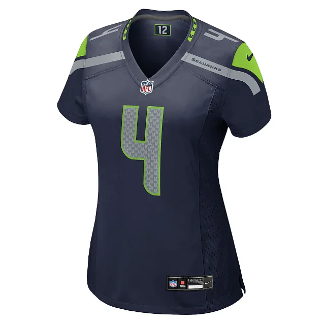 Zennovawear Women's Seattle Seahawks Michael Dickson College Navy Team Game Jersey