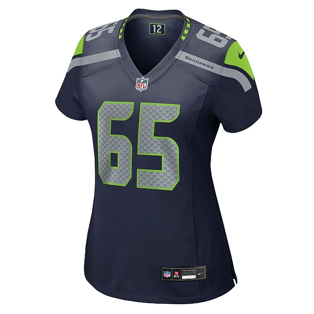 Zennovawear Women's Seattle Seahawks Michael Jerrell College Navy Team Game Jersey