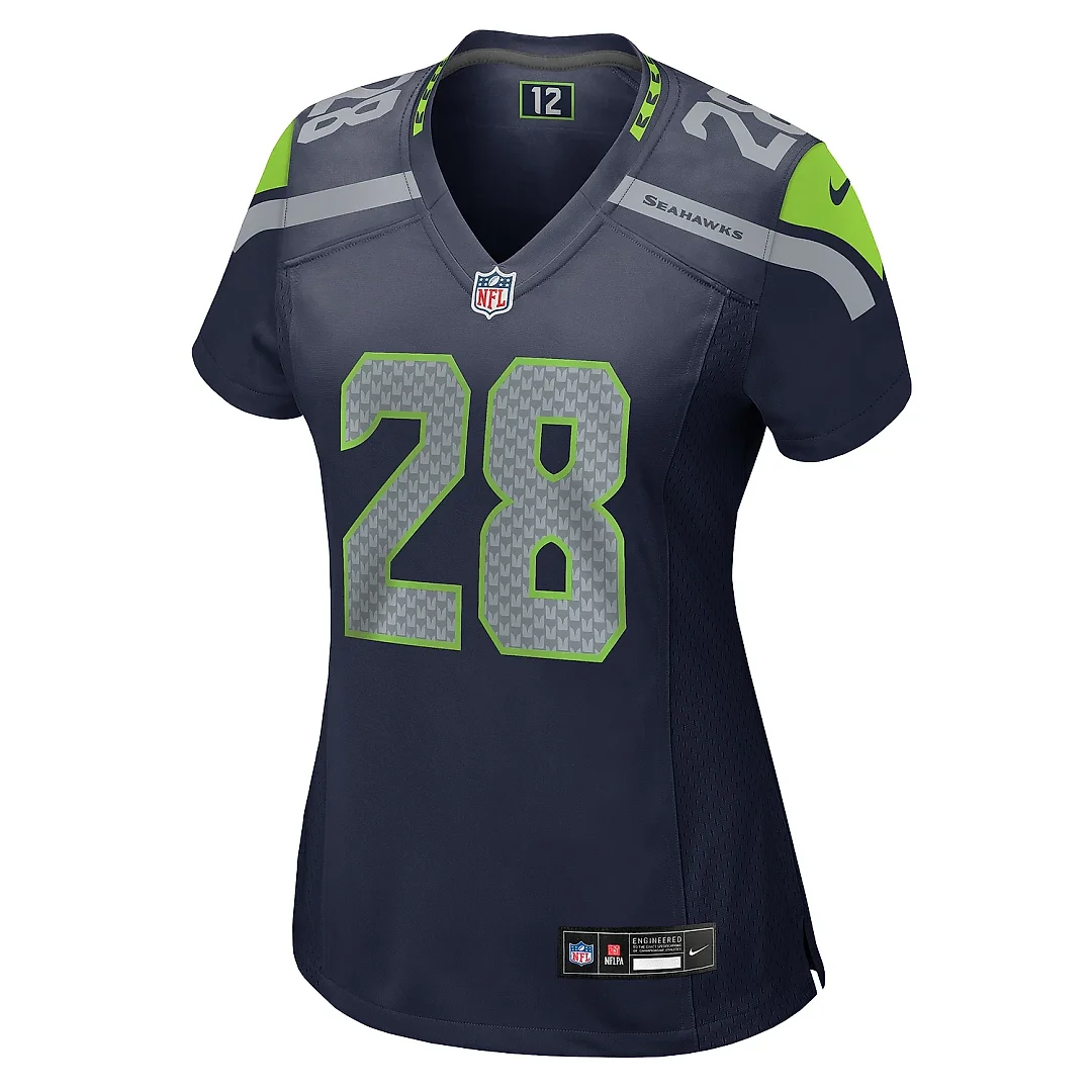 Zennovawear Women's Seattle Seahawks Nehemiah Pritchett College Navy Game Jersey