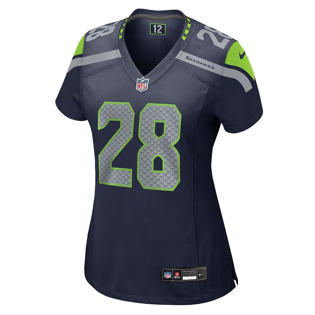 Zennovawear Women's Seattle Seahawks Nehemiah Pritchett College Navy Team Game Jersey