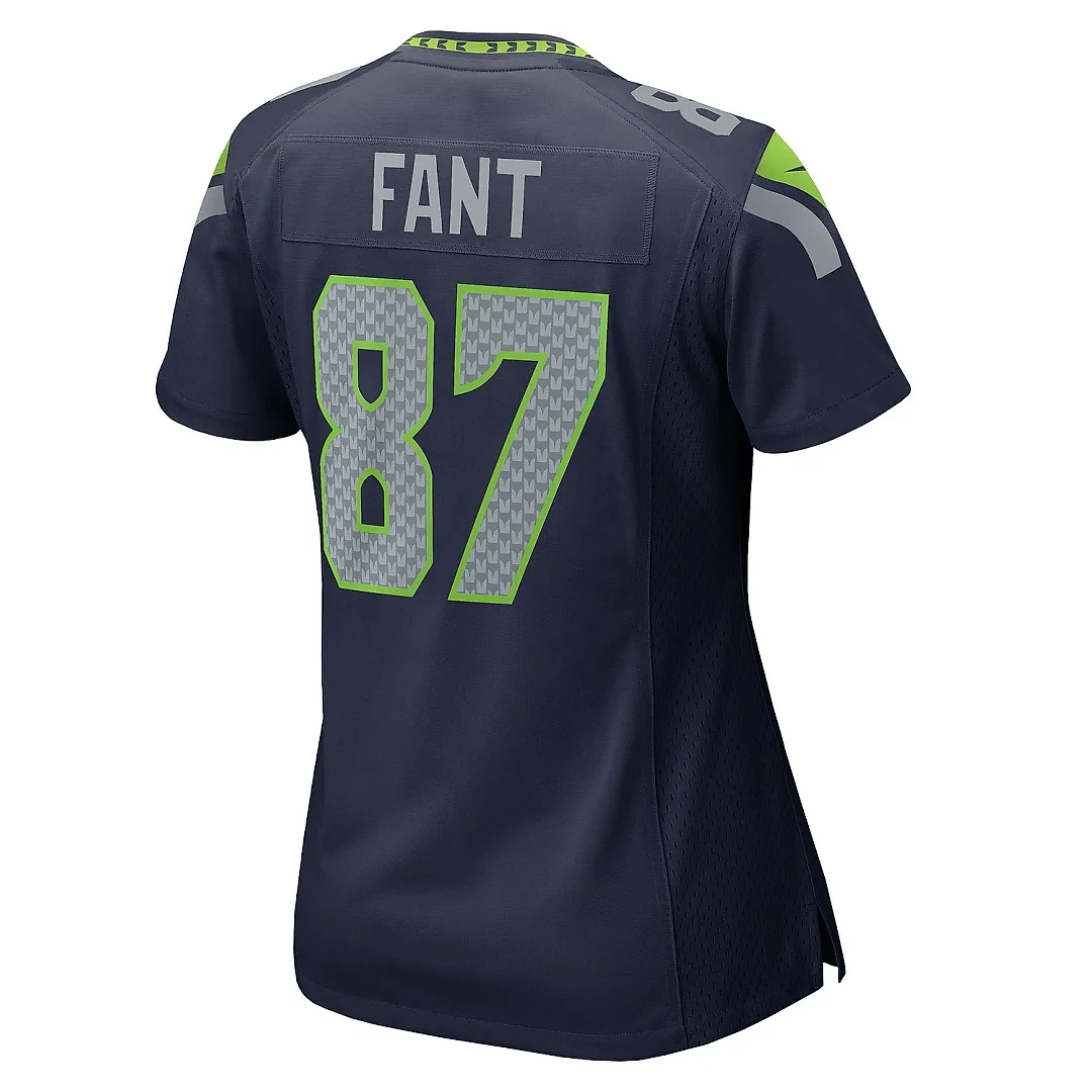 Zennovawear Women's Seattle Seahawks Noah Fant College Navy Team Game Jersey