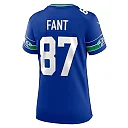 Zennovawear Women's Seattle Seahawks Noah Fant Royal Throwback Player Game Jersey