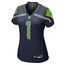 Zennovawear Women's Seattle Seahawks Number 1 Mom College Navy Game Jersey