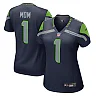 Zennovawear Women's Seattle Seahawks Number 1 Mom College Navy Game Jersey