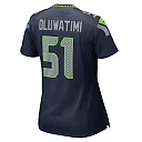Zennovawear Women's Seattle Seahawks Olu Oluwatimi College Navy Team Game Jersey