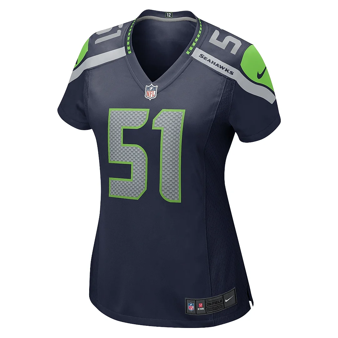 Zennovawear Women's Seattle Seahawks Olusegun Oluwatimi College Navy Game Jersey