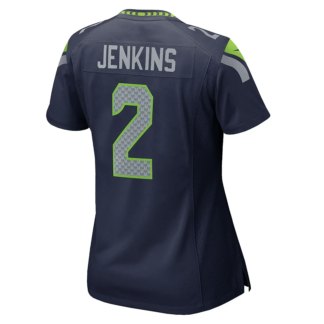 Zennovawear Women's Seattle Seahawks Rayshawn Jenkins College Navy Team Game Jersey