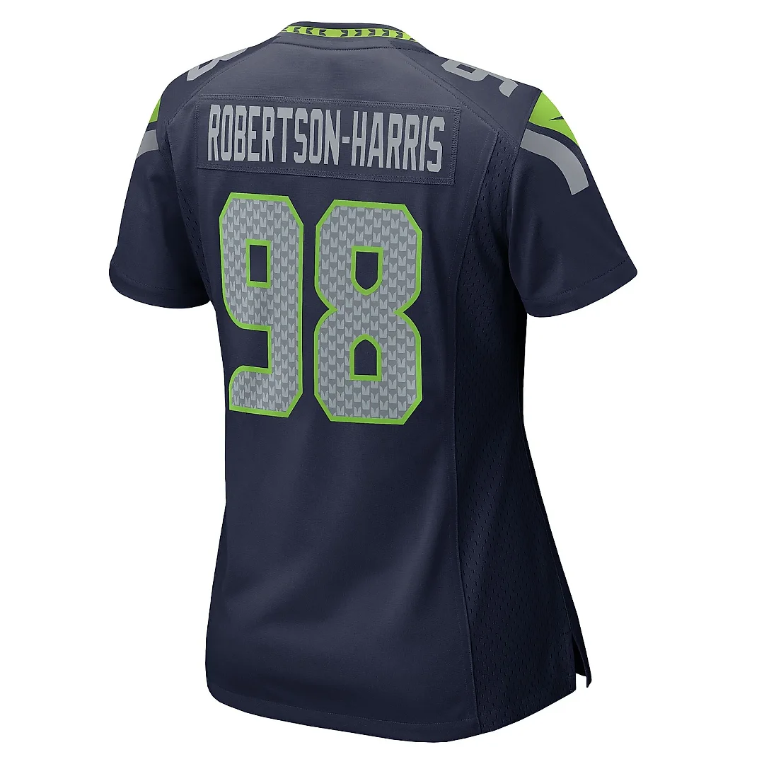 Zennovawear Women's Seattle Seahawks Roy Robertson-Harris College Navy Team Game Jersey
