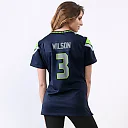 Zennovawear Women's Seattle Seahawks Russell Wilson College Navy Game Player Jersey