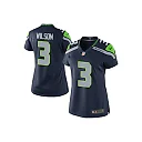 Zennovawear Women's Seattle Seahawks Russell Wilson College Navy Game Player Jersey