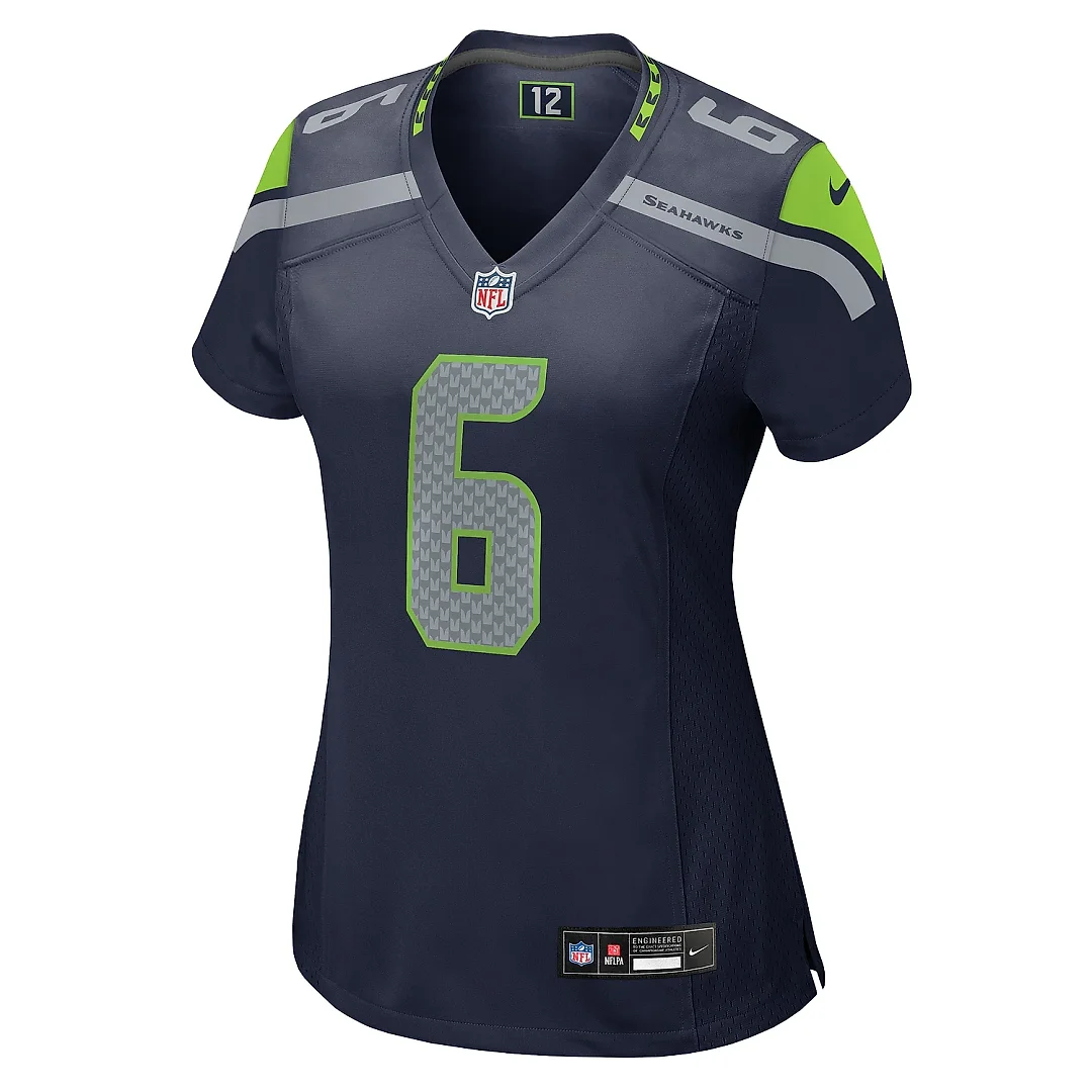 Zennovawear Women's Seattle Seahawks Sam Howell College Navy Game Jersey