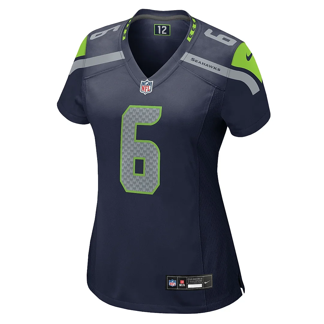 Zennovawear Women's Seattle Seahawks Sam Howell College Navy Team Game Jersey