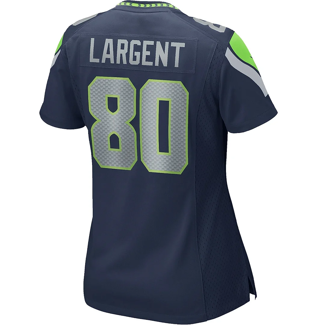 Zennovawear Women's Seattle Seahawks Steve Largent College Navy Game Retired Player Jersey