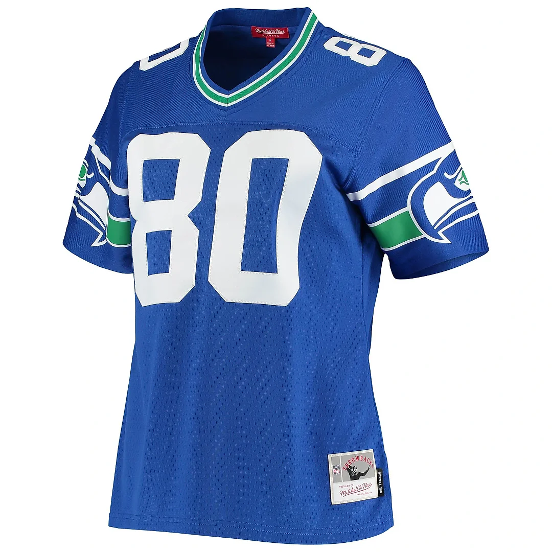 Zennovawear Women's Seattle Seahawks Steve Largent Mitchell & Ness Royal 1985 Legacy Jersey