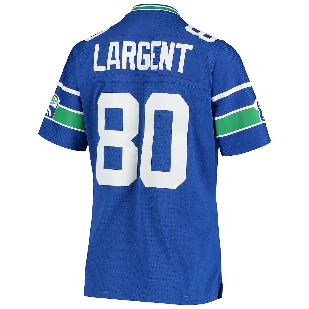 Zennovawear Women's Seattle Seahawks Steve Largent Mitchell & Ness Royal 1985 Legacy Jersey