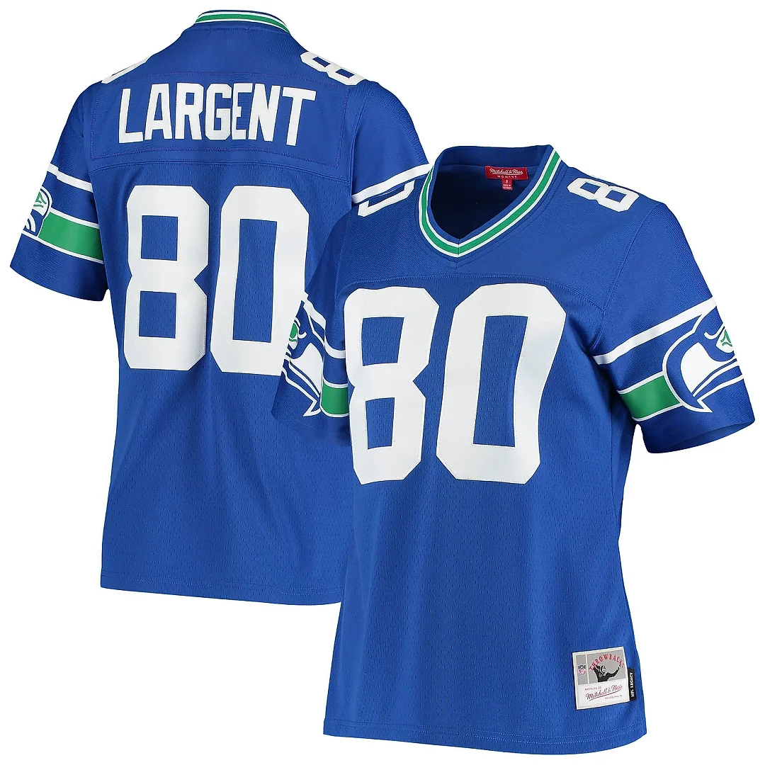 Zennovawear Women's Seattle Seahawks Steve Largent Mitchell & Ness Royal 1985 Legacy Jersey