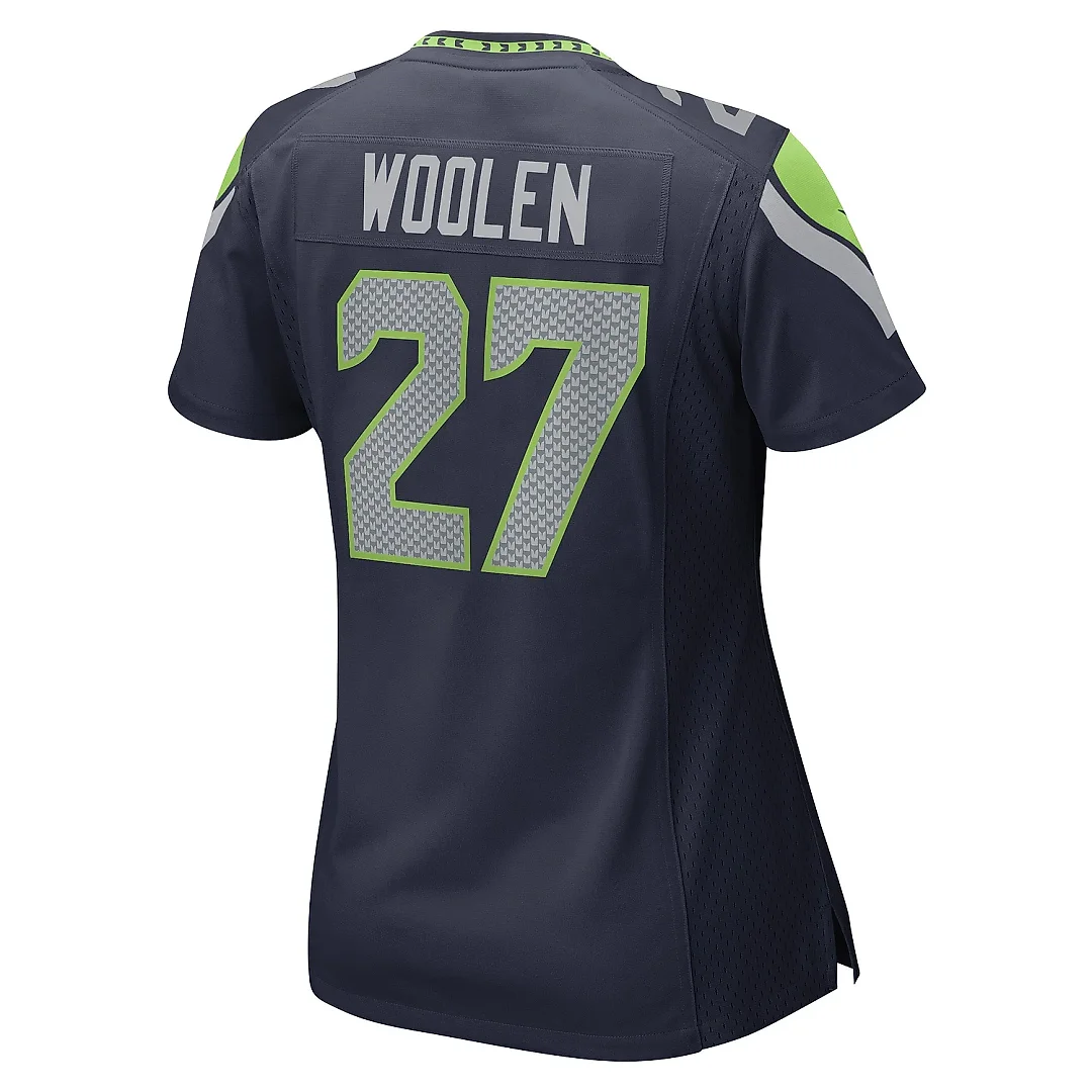 Zennovawear Women's Seattle Seahawks Tariq Woolen College Navy Game Player Jersey