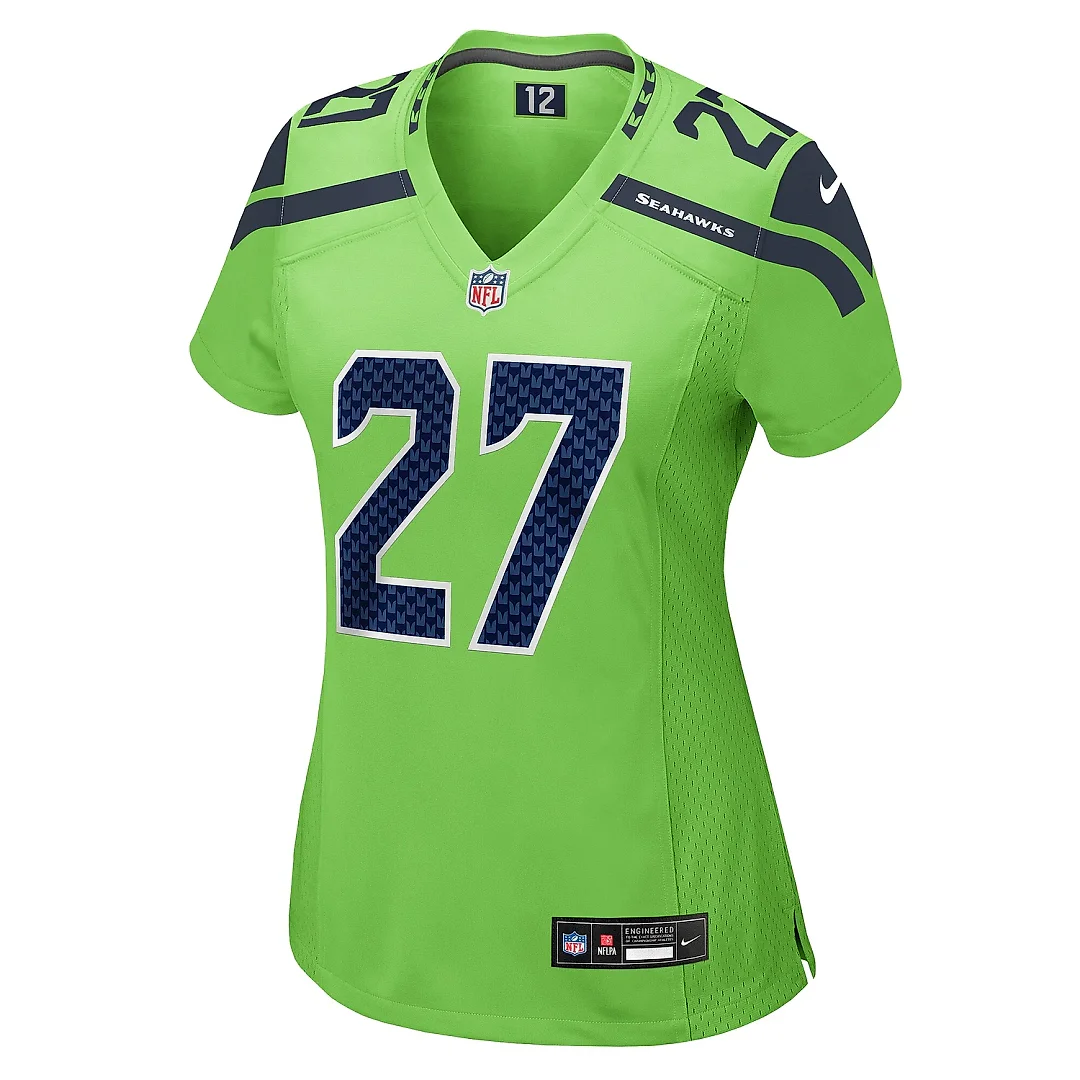 Zennovawear Women's Seattle Seahawks Tariq Woolen Neon Green Game Jersey