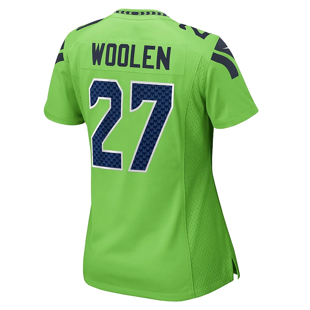 Zennovawear Women's Seattle Seahawks Tariq Woolen Neon Green Game Jersey