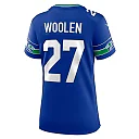 Zennovawear Women's Seattle Seahawks Tariq Woolen Royal Throwback Player Game Jersey