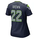 Zennovawear Women's Seattle Seahawks Tre Brown College Navy Team Game Jersey