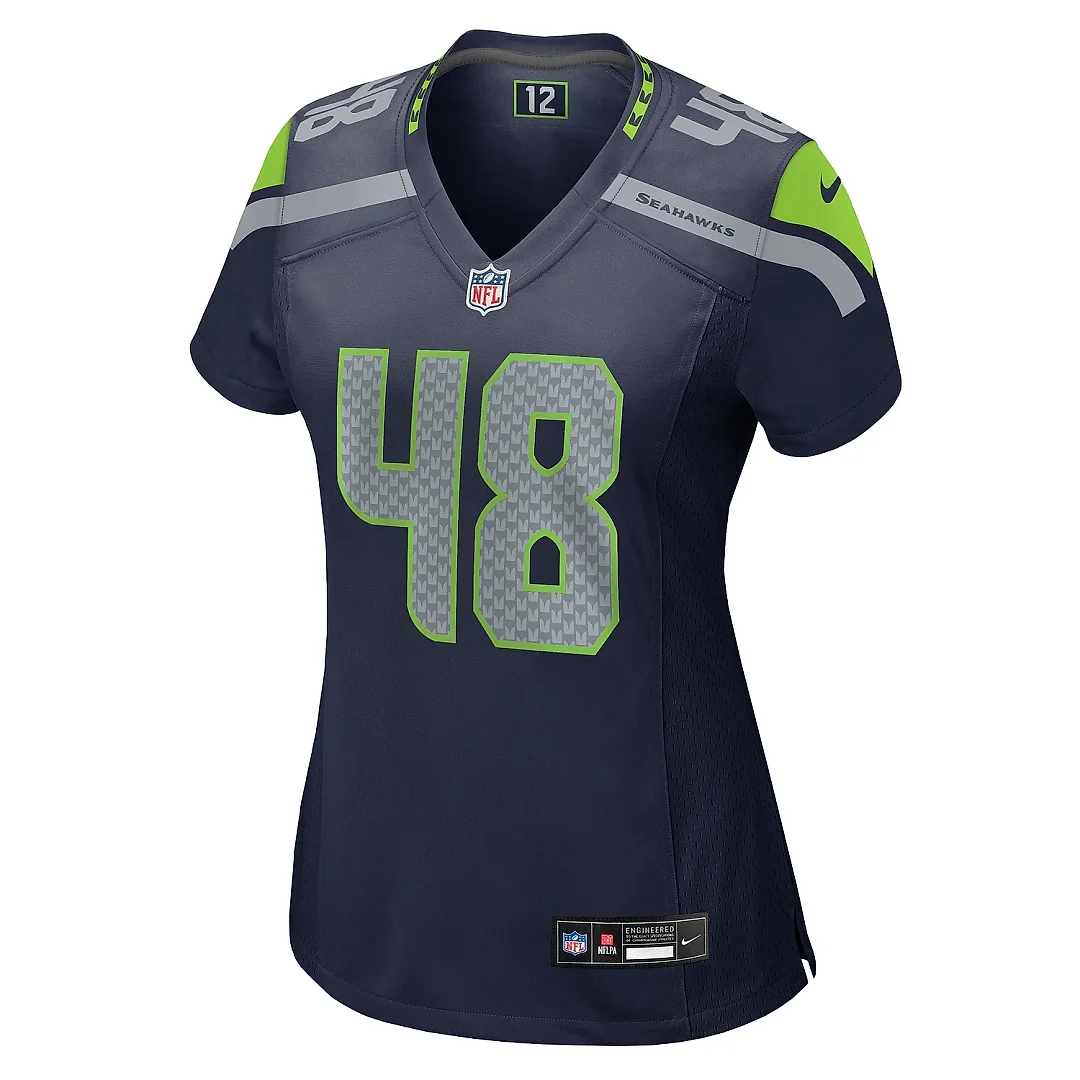 Zennovawear Women's Seattle Seahawks Tyrice Knight College Navy Game Jersey