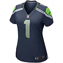 Zennovawear Women's Seattle Seahawks Warren Moon College Navy Game Retired Player Jersey