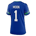 Zennovawear Women's Seattle Seahawks Warren Moon Royal Throwback Retired Player Game Jersey
