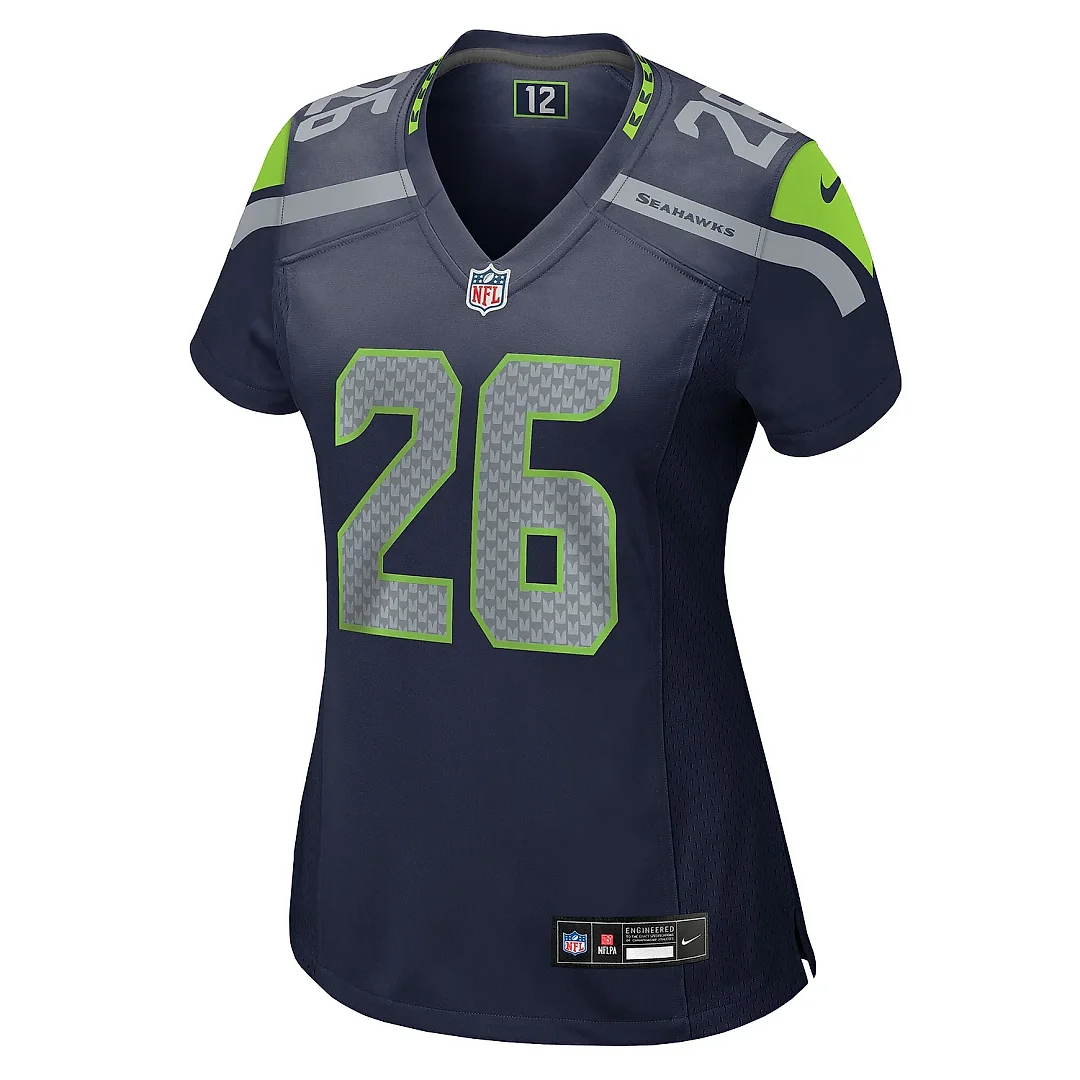 Zennovawear Women's Seattle Seahawks Zach Charbonnet College Navy Team Game Jersey