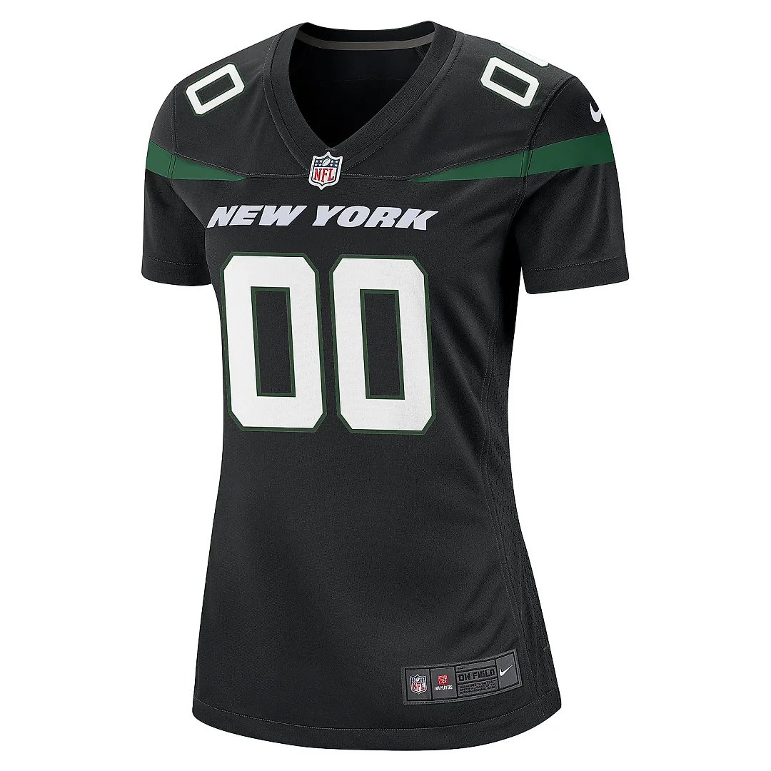 Zennovawear Women's Stealth Black New York Jets Alternate Custom Game Jersey