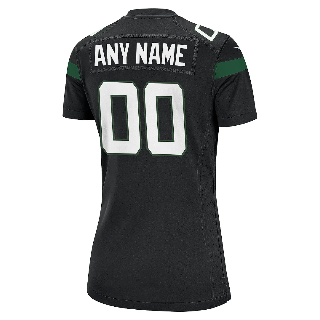 Zennovawear Women's Stealth Black New York Jets Alternate Custom Game Jersey