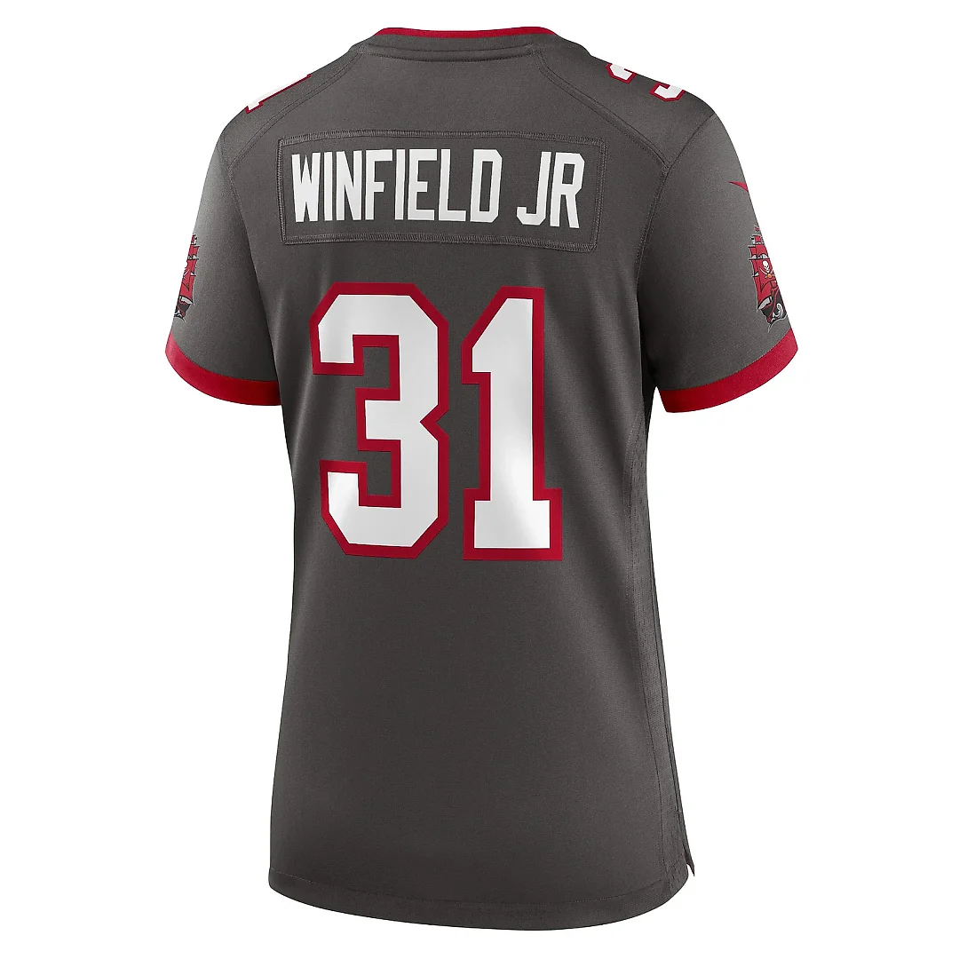 Zennovawear Women's Tampa Bay Buccaneers Antoine Winfield Jr. Pewter Game Jersey
