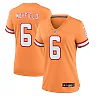 Zennovawear Women's Tampa Bay Buccaneers Baker Mayfield Orange Throwback Game Jersey