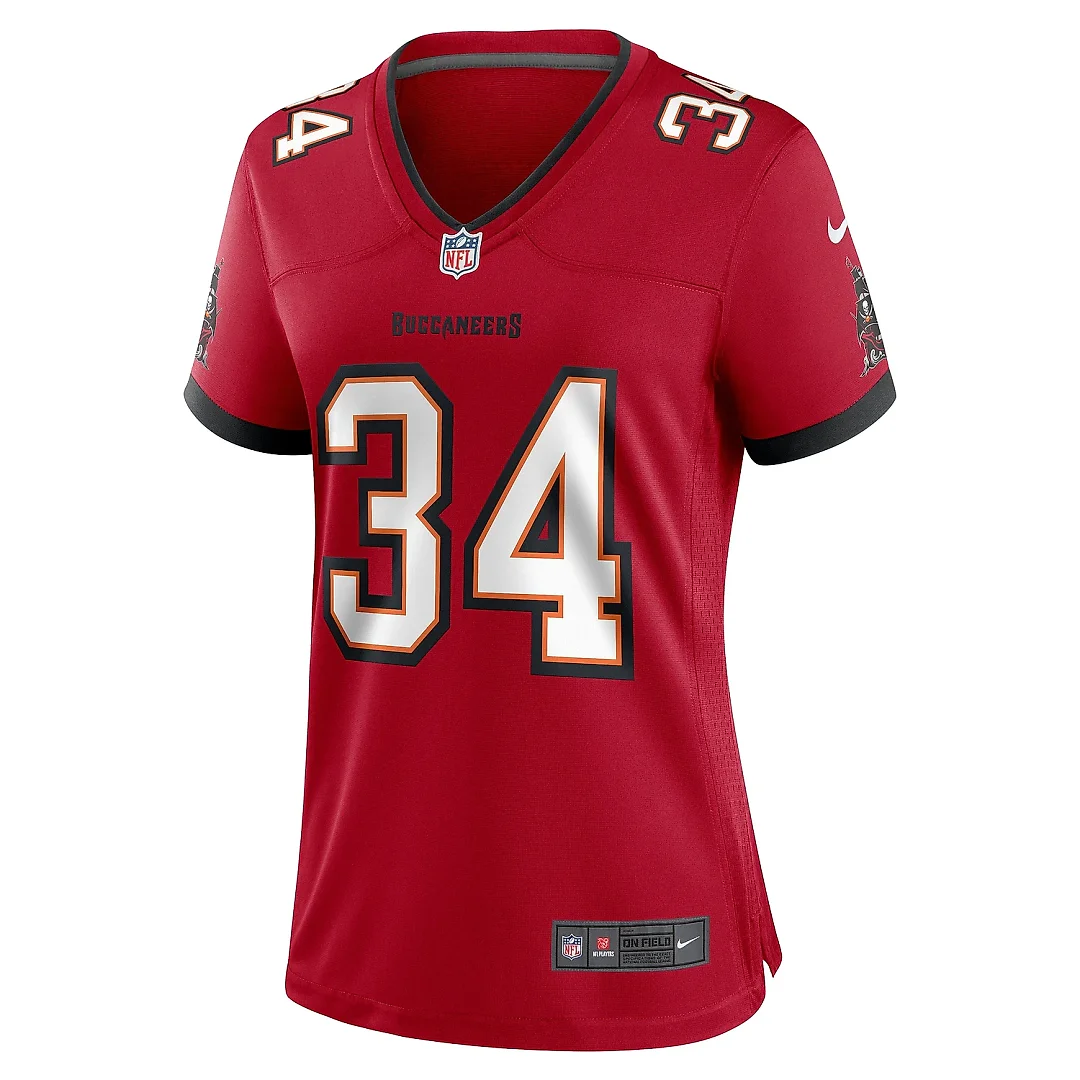 Zennovawear Women's Tampa Bay Buccaneers Bryce Hall Red Team Game Jersey