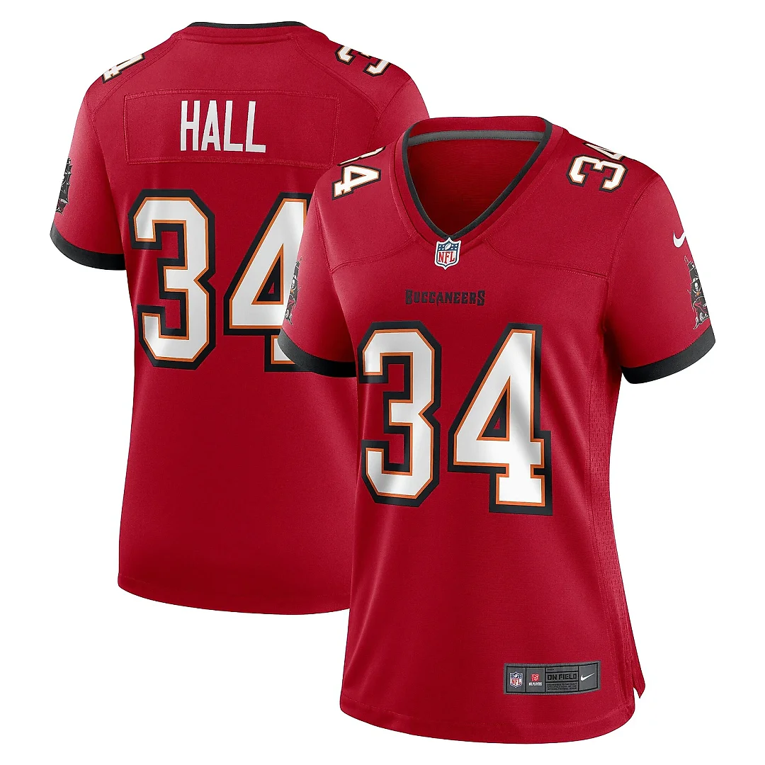 Zennovawear Women's Tampa Bay Buccaneers Bryce Hall Red Team Game Jersey
