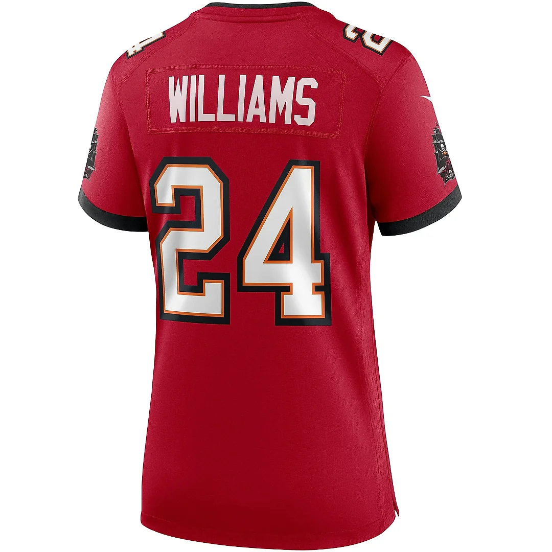 Zennovawear Women's Tampa Bay Buccaneers Cadillac Williams Red Game Retired Player Jersey