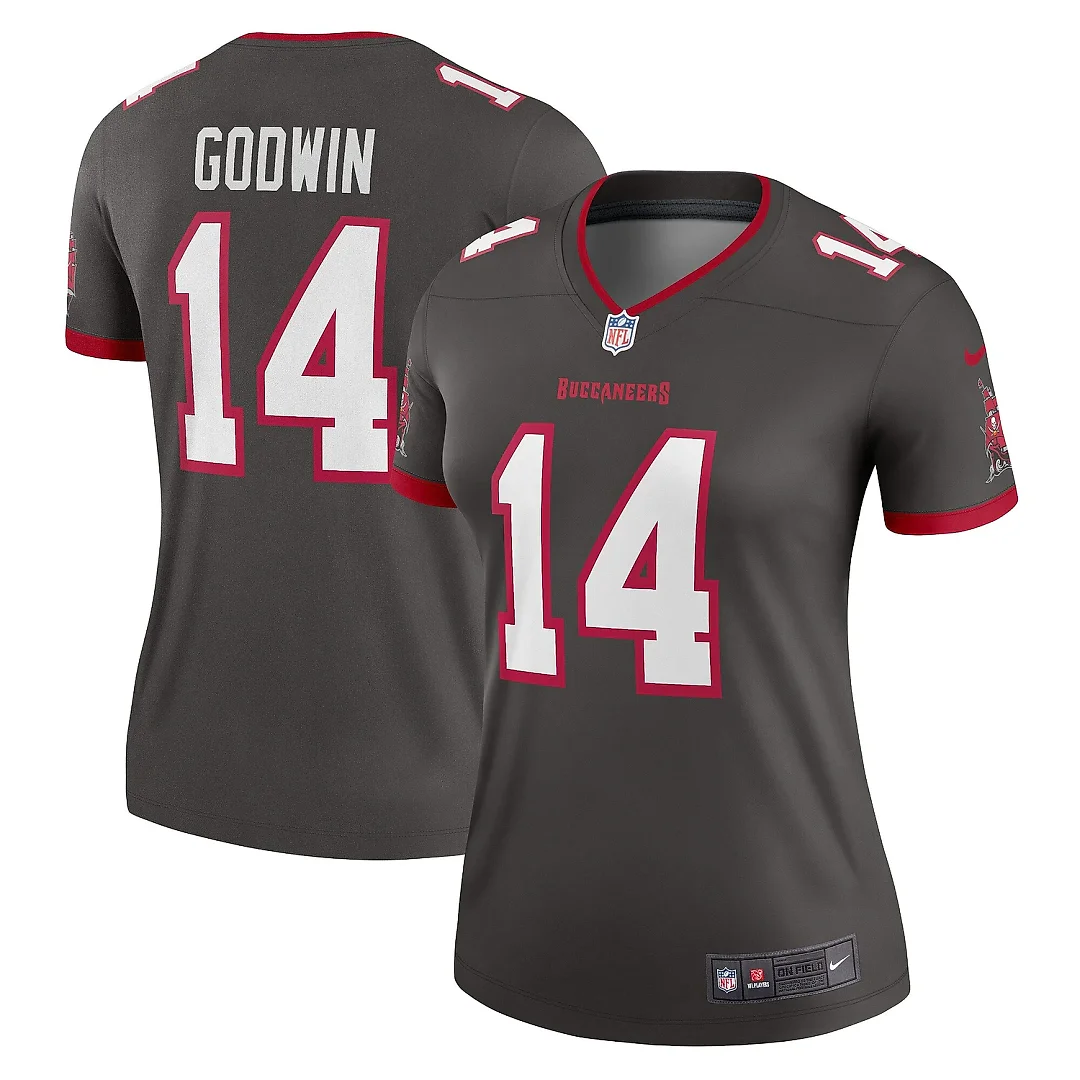 Zennovawear Women's Tampa Bay Buccaneers Chris Godwin Pewter Alternate Legend Player Performance Top