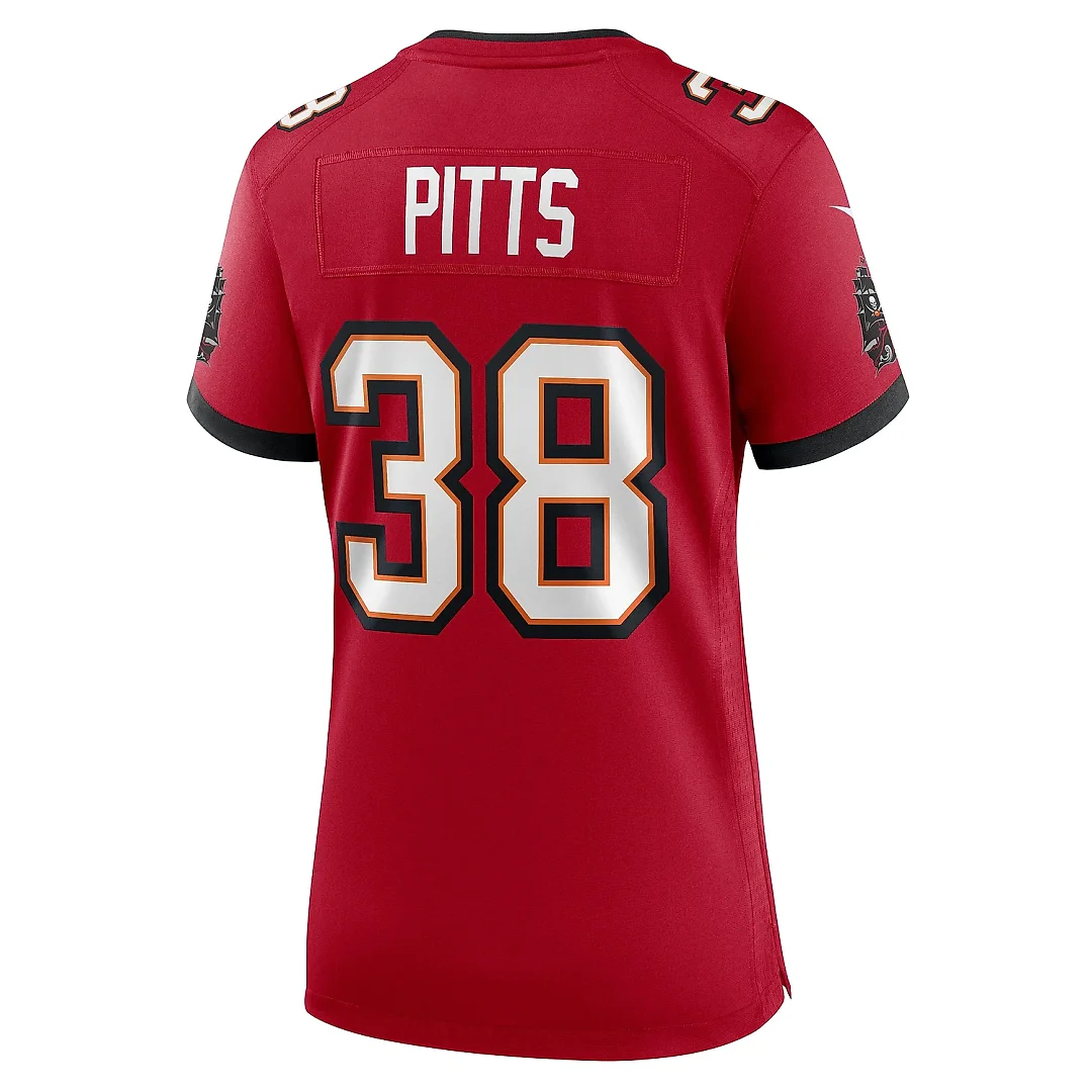 Zennovawear Women's Tampa Bay Buccaneers Derrek Pitts Red Game Jersey