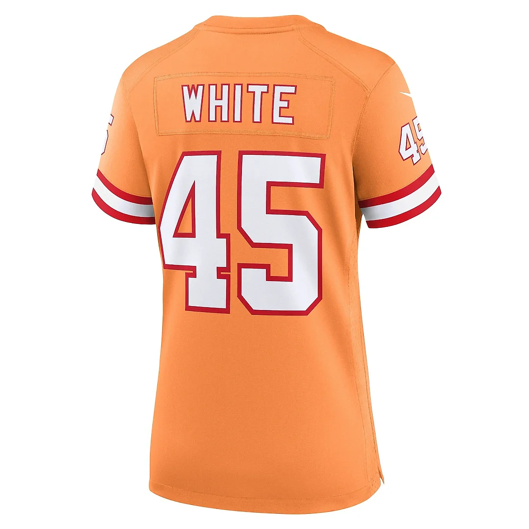 Zennovawear Women's Tampa Bay Buccaneers Devin White Orange Player Jersey
