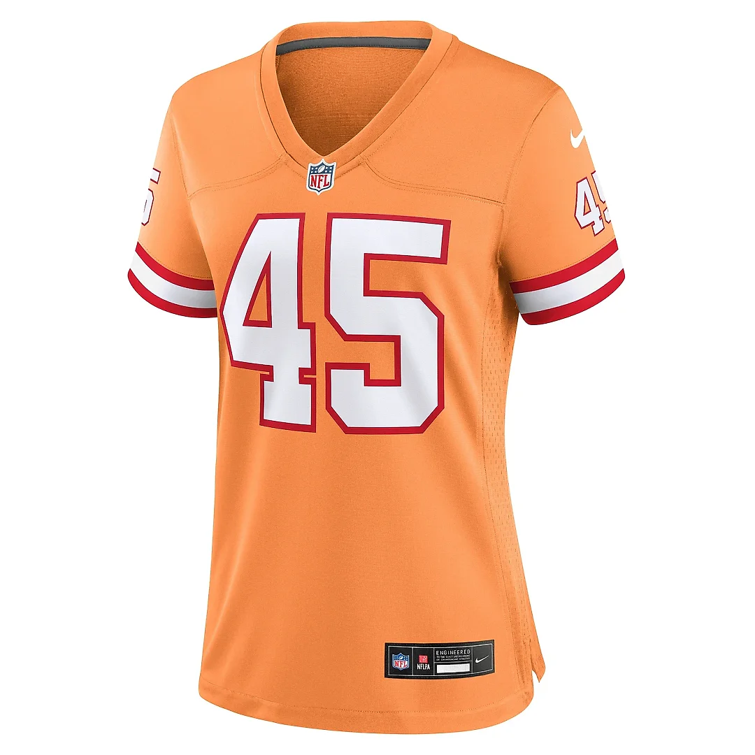 Zennovawear Women's Tampa Bay Buccaneers Devin White Orange Player Jersey