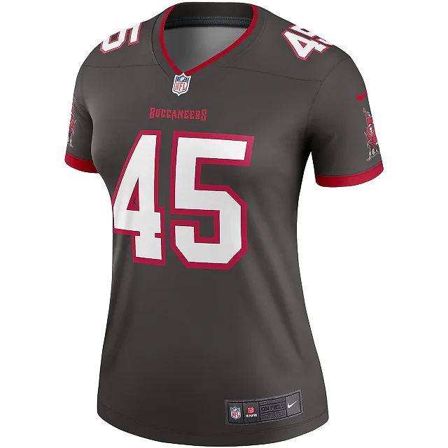 Zennovawear Women's Tampa Bay Buccaneers Devin White Pewter Alternate Legend Player Performance Top