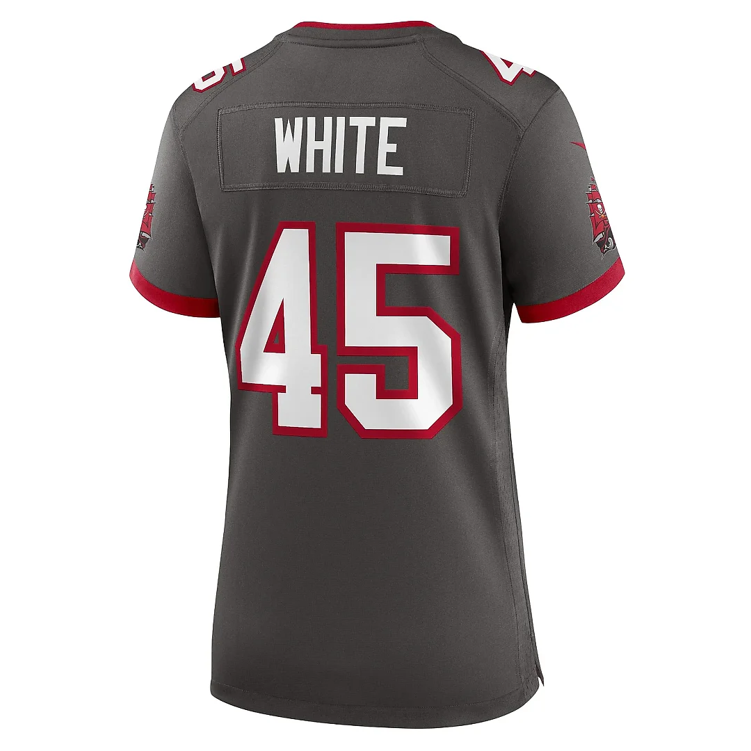 Zennovawear Women's Tampa Bay Buccaneers Devin White Pewter Game Jersey