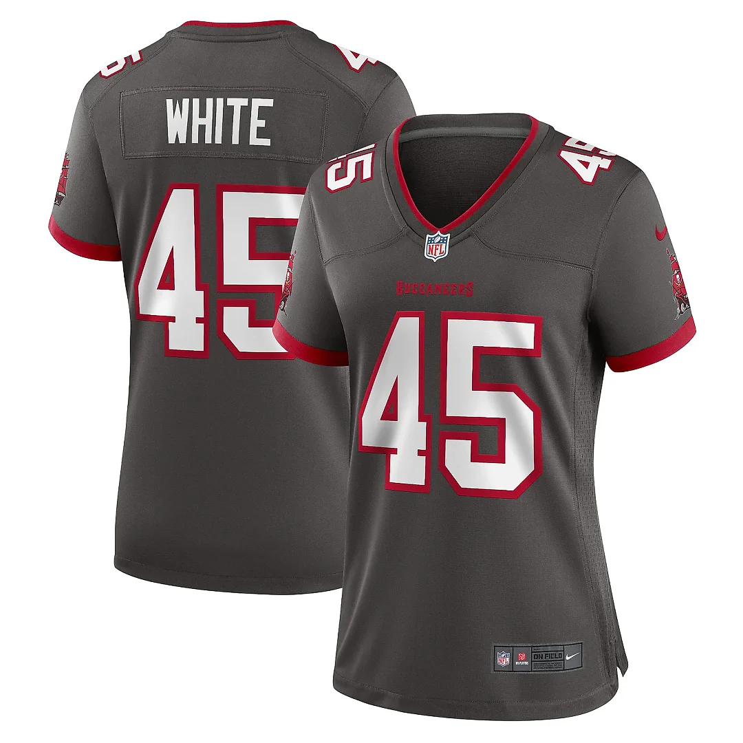 Zennovawear Women's Tampa Bay Buccaneers Devin White Pewter Game Jersey