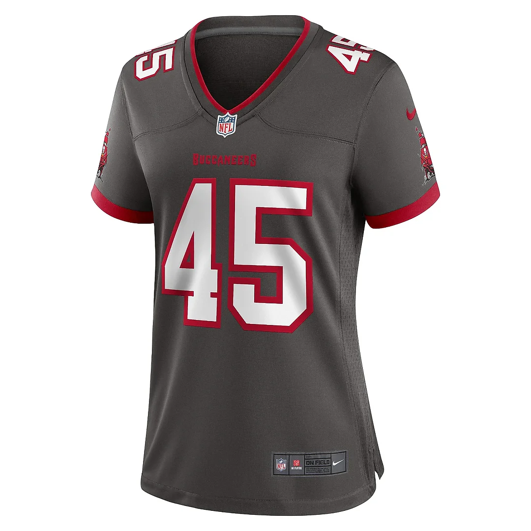 Zennovawear Women's Tampa Bay Buccaneers Devin White Pewter Game Jersey