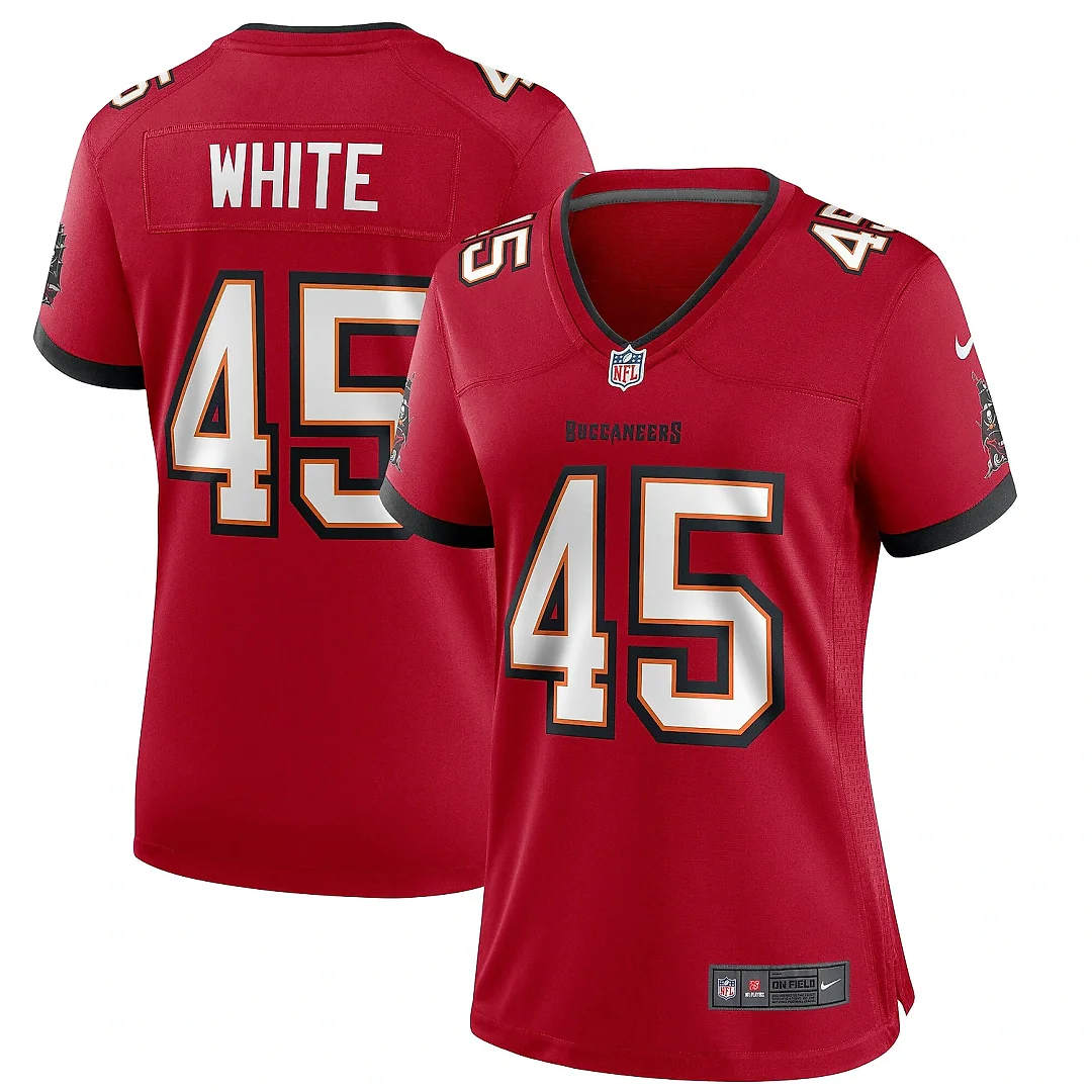 Zennovawear Women's Tampa Bay Buccaneers Devin White Red Game Player Jersey